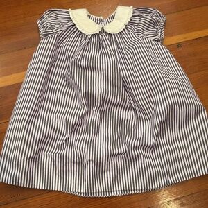 12M Girls Ralph Lauren Purple And White Striped Dress
